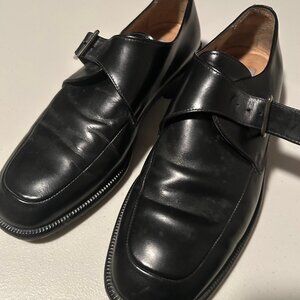 EUC Mens Size 8.5 Black Alfani Italian Dress Shoes